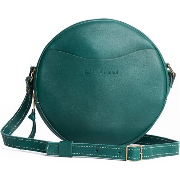 ⚡Portland Leather Women Peacock Imported Goods Circle Handmade Crossbody Bag - Picture 6 of 12